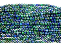 Azurite Malachite Beads, 4mm (4.3mm) Round-RainbowBeads