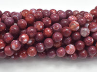 Red Fire Agate, 8mm Round Beads-RainbowBeads