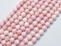 Pink Queen Conch Shell 8mm Round-RainbowBeads