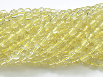 Lemon Quartz Beads, 6mm (5.8mm) Round Beads-RainbowBeads