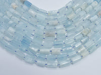 Aquamarine 7x11mm Faceted Tube-RainbowBeads