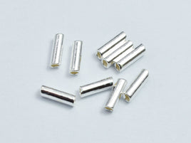 30pcs 925 Sterling Silver Tube, Tube Connector, 1.5x5mm-RainbowBeads