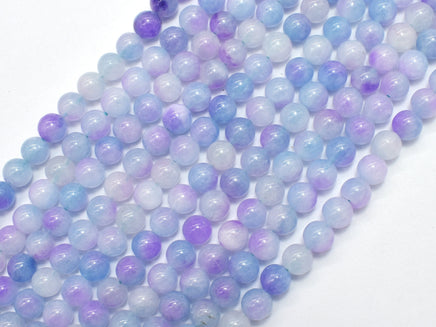 Jade - Blue & Purple 6mm Round-RainbowBeads