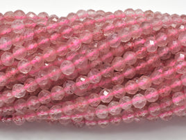 Strawberry Quartz Beads, 3mm (3.3mm) Micro Faceted Round-RainbowBeads