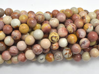 African Agate, 8mm, Round, 15.5 Inch-RainbowBeads