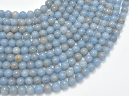 Angelite Beads, 6mm Round Beads-RainbowBeads