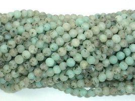 Matte Sesame Jasper Beads, Kiwi Jasper, 4mm (4.5mm) Round Beads-RainbowBeads