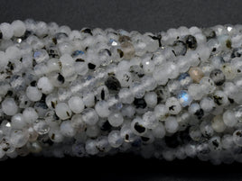 Rainbow Moonstone Beads, 2x3mm Micro Faceted Rondelle-RainbowBeads