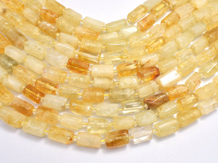 Citrine 7x11mm Faceted Tube-RainbowBeads