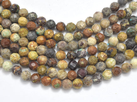 Natural Turquoise Beads, 4mm Micro Faceted Round-RainbowBeads