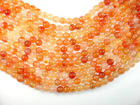 Carnelian Beads, Orange, 10mm Round Beads-RainbowBeads