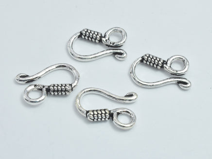 2pcs 925 Sterling Silver S Clasps - Antique Silver, S Hook Clasp Connector, S Clasps, 15x9mm-RainbowBeads