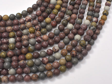 Artistic Jasper Beads, 6mm (6.3mm), round-RainbowBeads