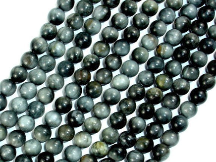 Hawk Eye Beads, Round, 6 mm-RainbowBeads
