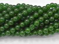 Jade Beads-Green, 8mm (8.3mm) Round Beads-RainbowBeads