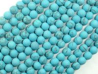 Matte Howlite Turquoise Beads, 6mm Round Beads-RainbowBeads