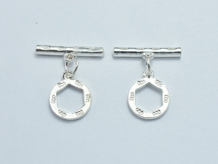 1set 925 Sterling Silver Toggle Clasps-RainbowBeads
