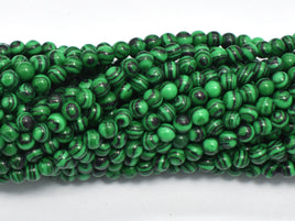 Malachite Beads - Synthetic, Round, 4mm-RainbowBeads