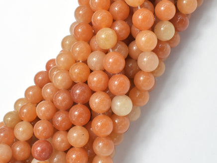 Red Aventurine Beads, Round, 8mm-RainbowBeads