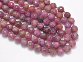 Ruby Beads, 6mm Faceted Round Beads, 18 Inch-RainbowBeads
