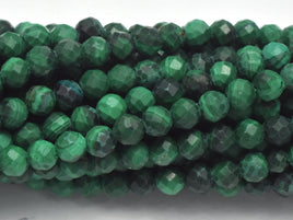 Natural Malachite Beads, 3mm Micro Faceted-RainbowBeads