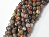 Petrified Wood, 8mm (8.5mm) Round-RainbowBeads