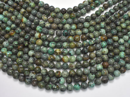 African Turquoise Beads, 8mm (8.6mm) Round-RainbowBeads