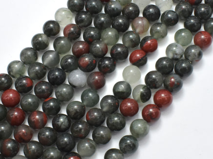 African Bloodstone, 8mm Round Beads-RainbowBeads