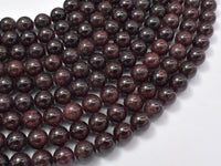 Red Garnet Beads, 7.8-8mm, Round Beads-RainbowBeads