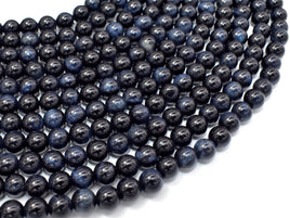 Blue Tiger Eye, 6mm (6.5mm) Round Beads-RainbowBeads