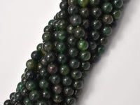 Green Mica Beads, Biotite Mica, 8mm Round-RainbowBeads