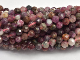 Tourmaline 4mm (4.3mm) Micro Faceted Round-RainbowBeads