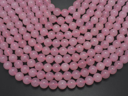 Rose Quartz Beads, 10mm (10.4mm) Round Beads-RainbowBeads