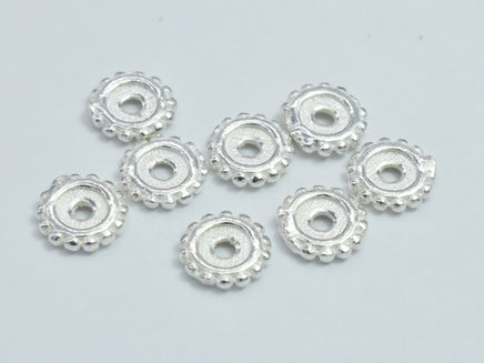 20pcs 925 Sterling Silver Beads, 4.8mm Spacer Beads, 4.8x1mm-RainbowBeads