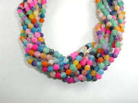 Frosted Matte Agate - Multi Color, 6mm Round Beads-RainbowBeads