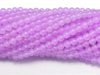 Malaysia Jade - Lavender, 4mm (4.5mm), Round-RainbowBeads