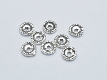 20pcs 925 Sterling Silver Spacers-Antique Silver, 4mm Spacer-RainbowBeads