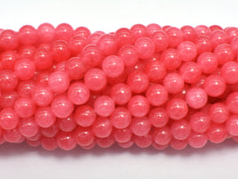 Jade Beads - Pink, 6mm Round-RainbowBeads