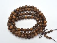 Tiger Skin Sandalwood Beads, 8mm Round Beads-RainbowBeads
