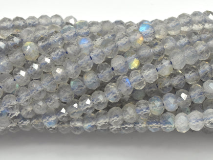 Labradorite Beads, 2.2x3.2mm Micro Faceted Rondelle-RainbowBeads