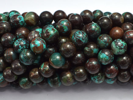 Natural Chrysocolla 8mm Round-Rainbow Beads