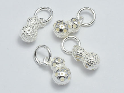 2pcs 925 Sterling Silver Charms, Gourd Charms, 10x5.5mm-RainbowBeads