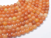 Red Aventurine Beads, Round, 8mm-RainbowBeads