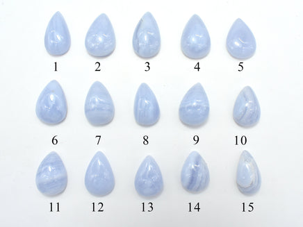 Blue Lace Agate Cabochon, Teardrop, Approx. (11-16)mmx(14-24)mm, Size vary-RainbowBeads