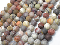 Matte Mexican Crazy Lace Agate Beads, 6mm Round Beads-RainbowBeads