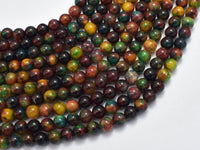 Malaysia Jade - Green & Yellow 6mm Round-RainbowBeads