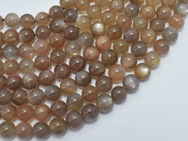 Gray Moonstone Beads, 8mm, Round-RainbowBeads