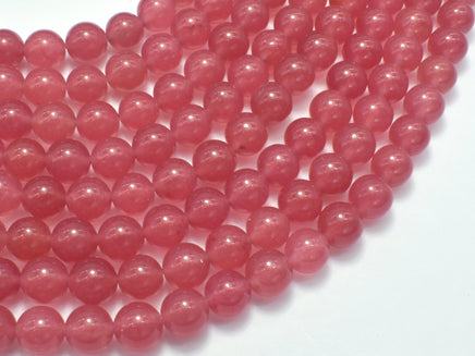 Jade Beads-Rose Red, 8mm-RainbowBeads