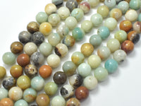 Amazonite, Round beads, 10mm ( 10.5 mm)-RainbowBeads