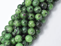 Ruby Zoisite Beads, Round, 10mm-RainbowBeads